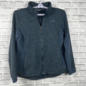 The North Face Indi 2 Gray Full Zip Jacket Slim Fit Fleece Lined Women's Large